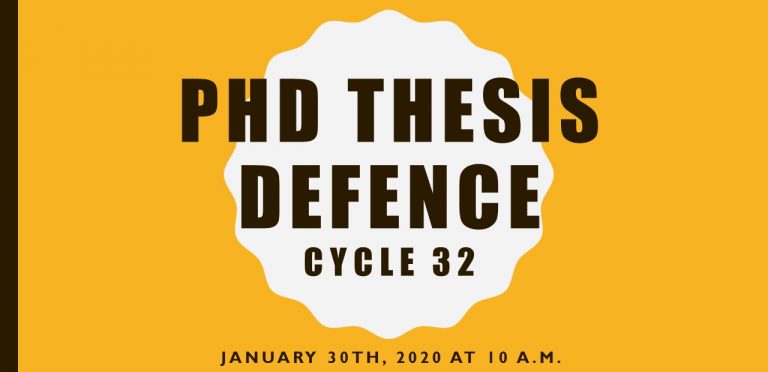 PhD thesis defence - cycle 32