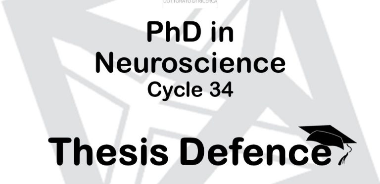 PhD thesis defence - cycle 34